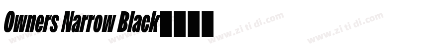 Owners Narrow Black字体转换